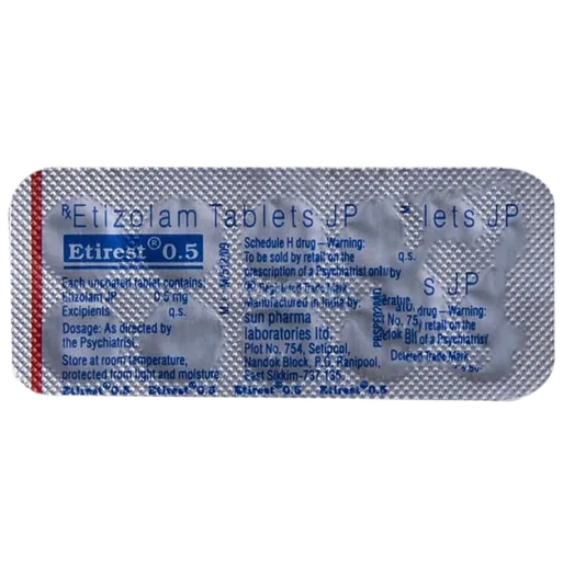 etirest 0.5mg tablet 10's